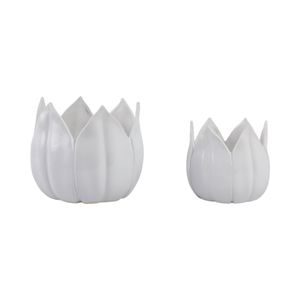 GENTRYWIND SET OF 2 WHITE PLANTER 10 (IN) 3