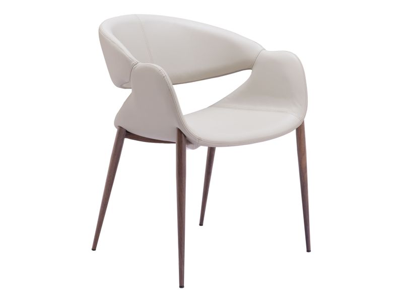 Limay Dining Chair Beige & Walnut 7