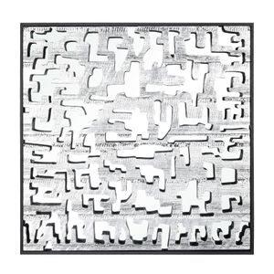 Mapped Dimensional Wall Art - Silver 1