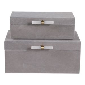 HARPERVIEW SET OF 2 GRAY BOXES 7 (IN) 5