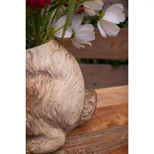 Faux Concrete Rabbit Planter 5