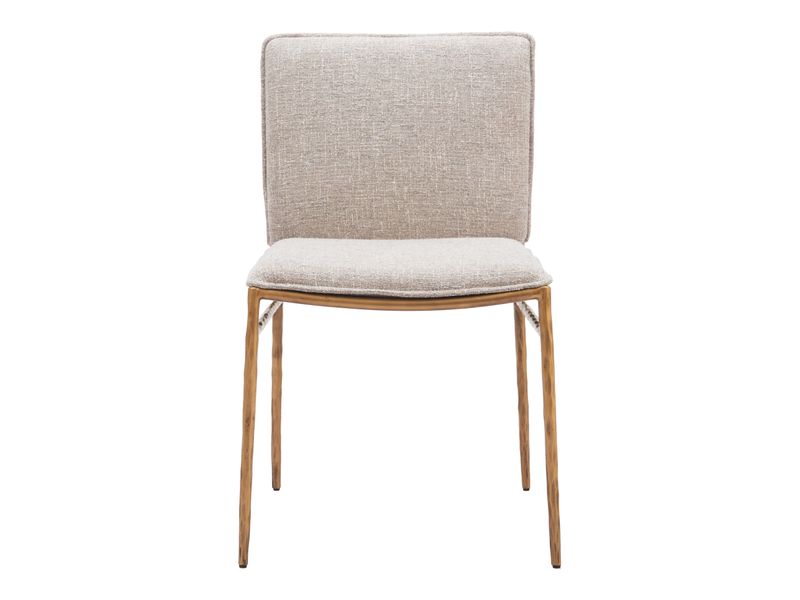 Nordvest Dining Chair Beige & Gold 4