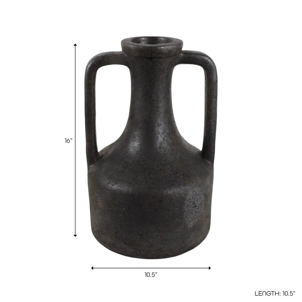 SHAYWICK BLACK VASE 16 (IN)
