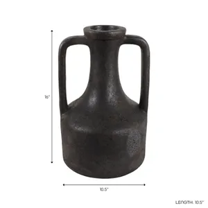SHAYWICK BLACK VASE 16 (IN) 10