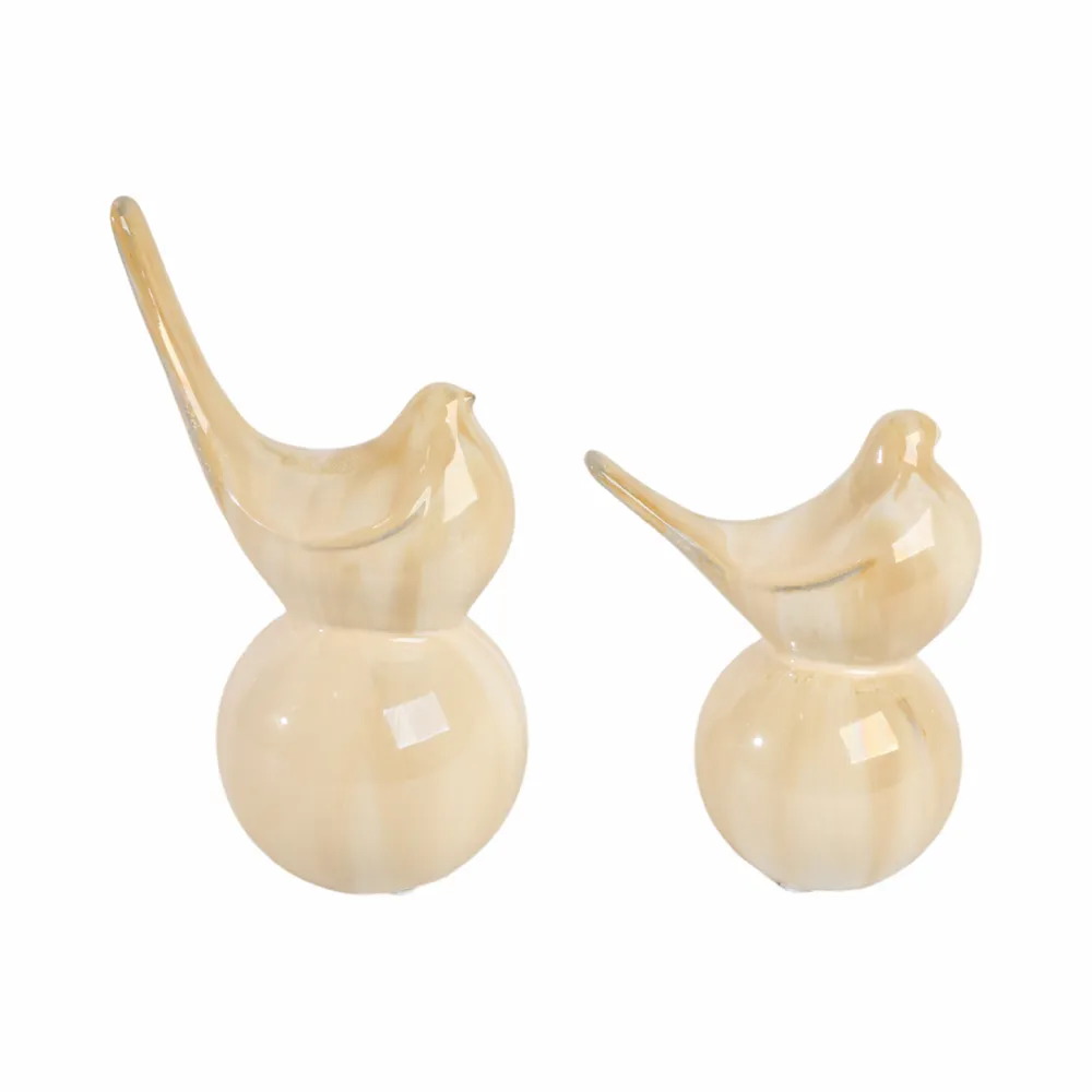 NOVAHOLM SET OF 2 TAN BIRDING 9 (IN)