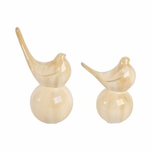 NOVAHOLM SET OF 2 TAN BIRDING 9 (IN) 1