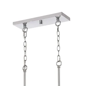 Oakland 32.5'' Wide 8-Light Linear Chandelier - Chrome 4