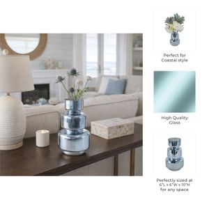 SOLCLIFF BLUE GLASS VASE 10 (IN) 10