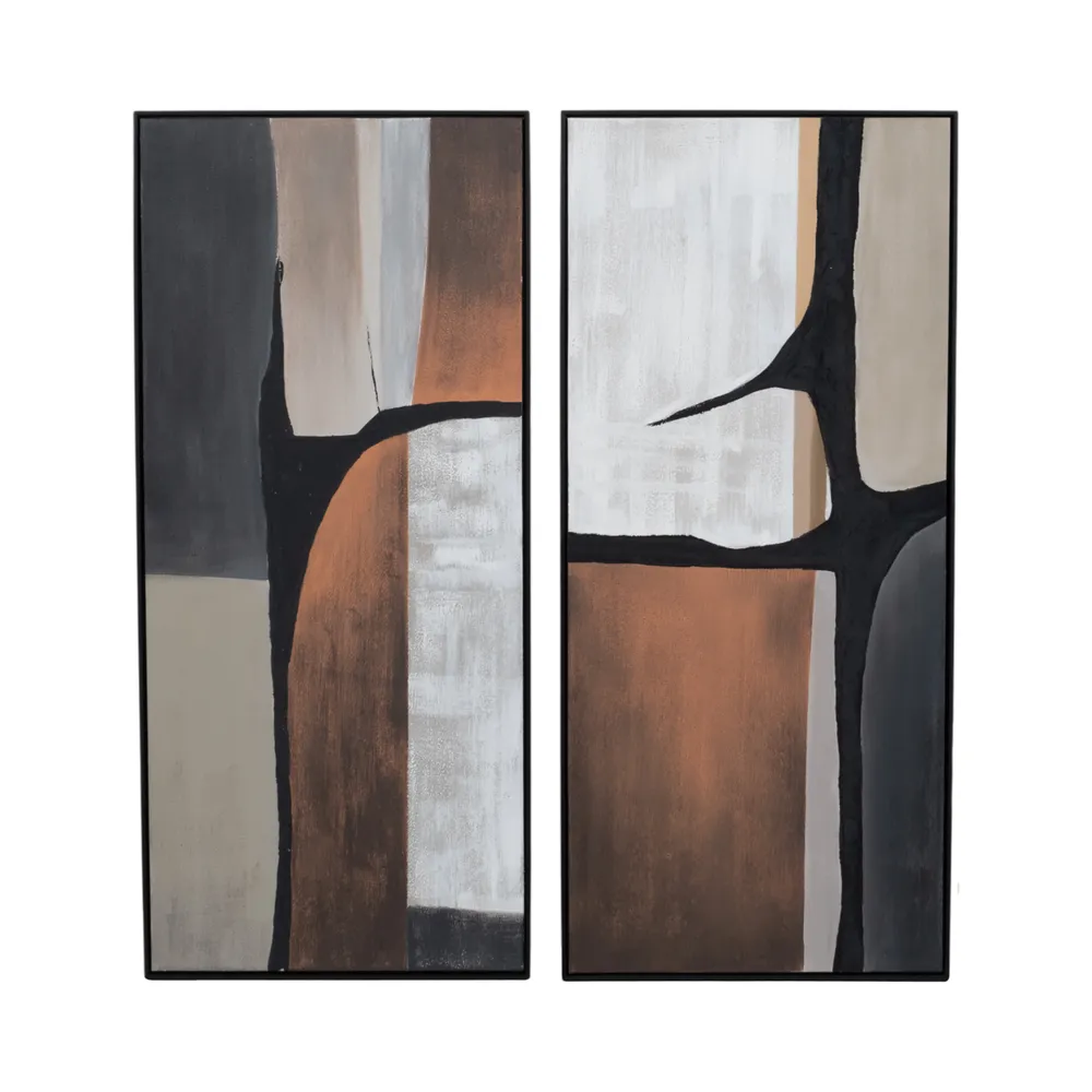 FLINTSHAW SET OF 2 BROWN ART 50 (IN)