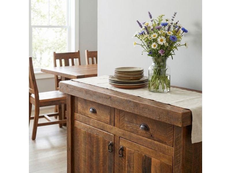 Barnwood 48-inch Buffet - Antique Oak Top 1