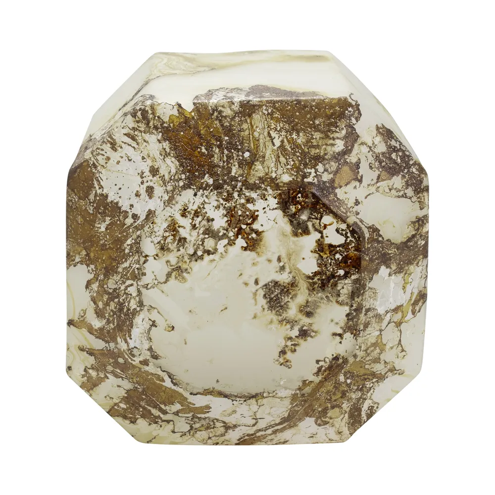RAESTONE IVORY GLASS VASE 13 (IN)