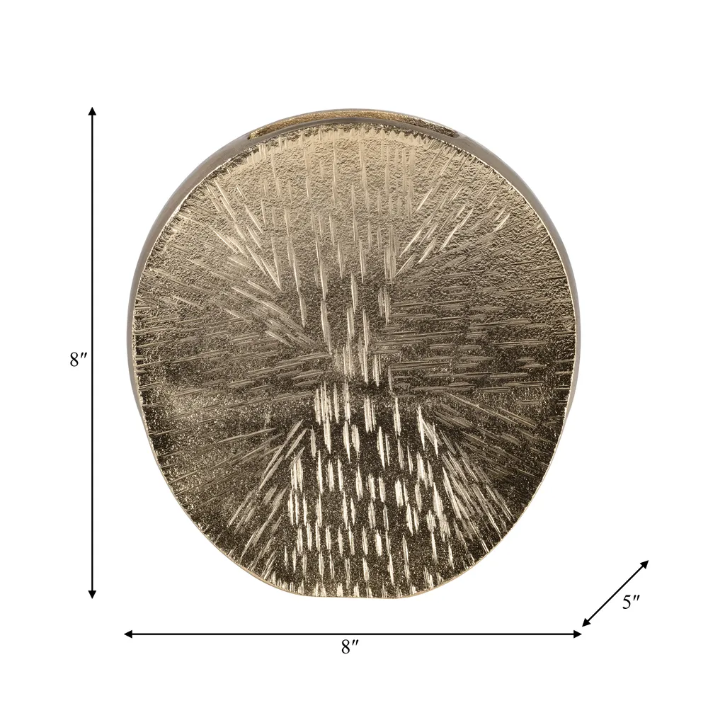 CUTTERROSE GOLD VASE 8 (IN)
