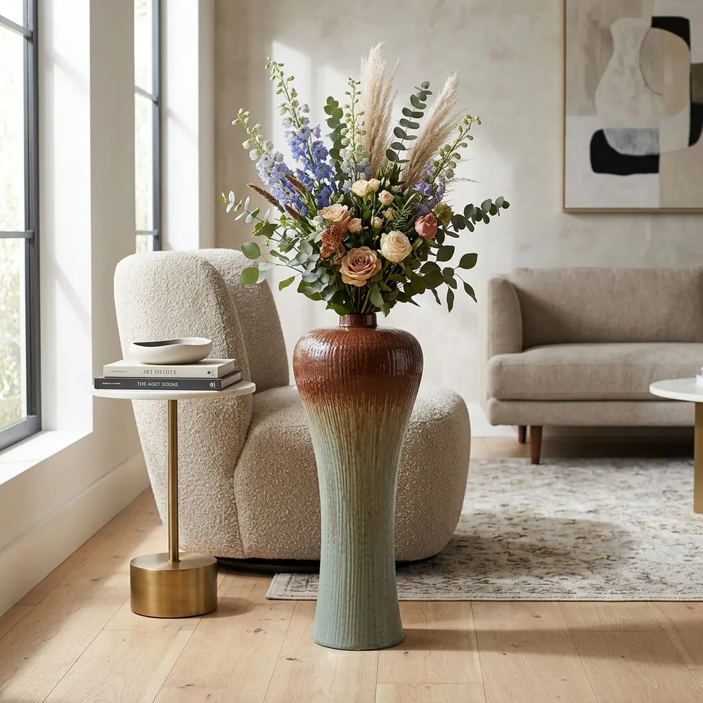 GAVINLAKE BROWN VASE 26 (IN)