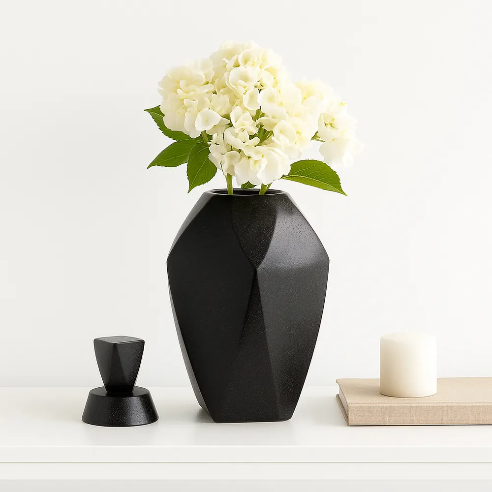 HALTONWORTH BLACK VASE 23 (IN)