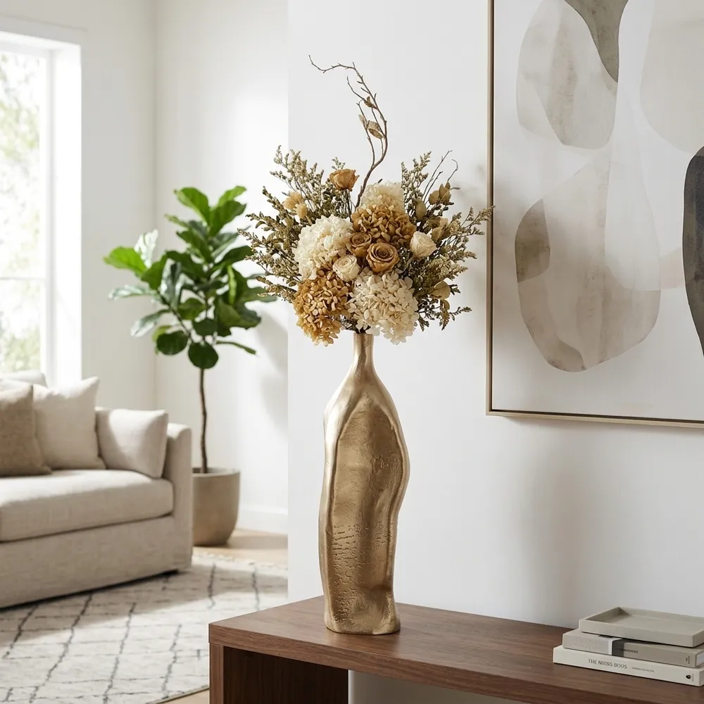 SAGEBEACH GOLD VASE 24 (IN)