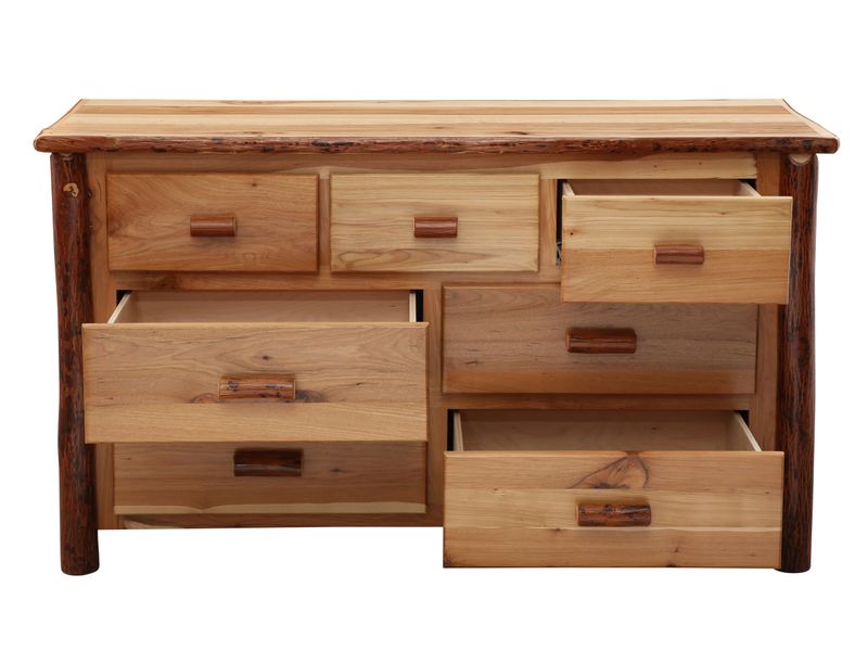 Hickory Log Seven Drawer Dresser - Slate - Premium Line 5
