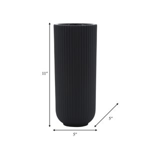 HANNAHTON BLACK VASE 11 (IN) 6