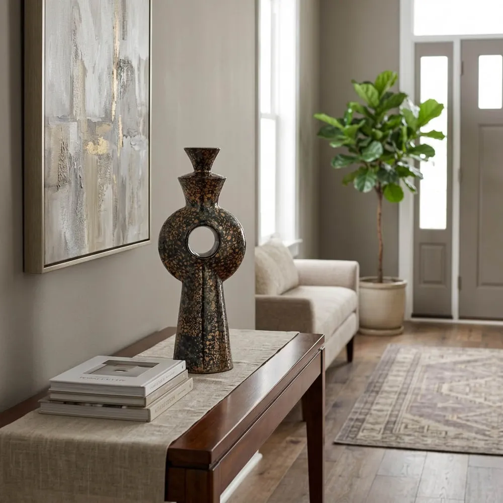 BARTONFIELD BROWN VASE 16 (IN)