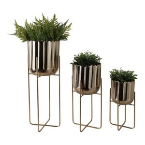 ANSELBEACH SET OF 3 GOLD PLANTER 27 (IN) 3