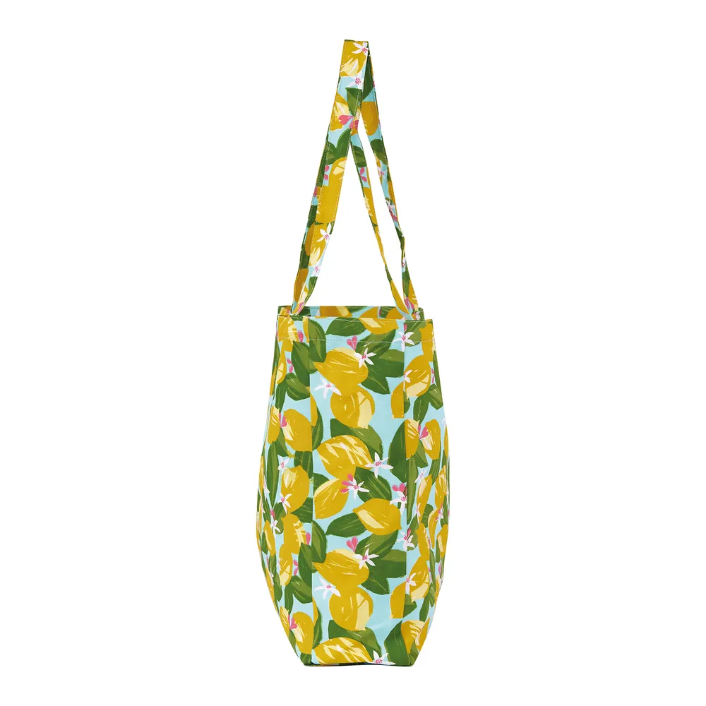 Lemon Blossoms Little Shopper Canvas Tote Bag
