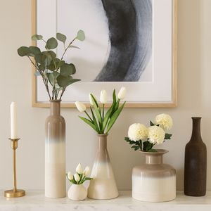 RAYMONDRUN SET OF 3 IVORY VASES 21 (IN) 10