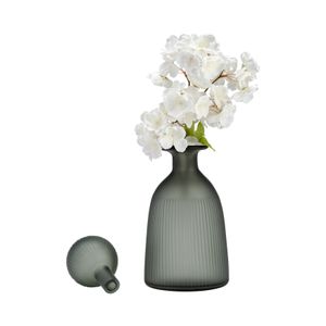 BRENTONFORD GREEN GLASS VASE 13 (IN) 4