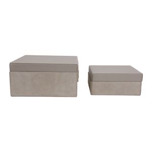 BENTONBEACH SET OF 2 IVORY BOXES 5 (IN) 7