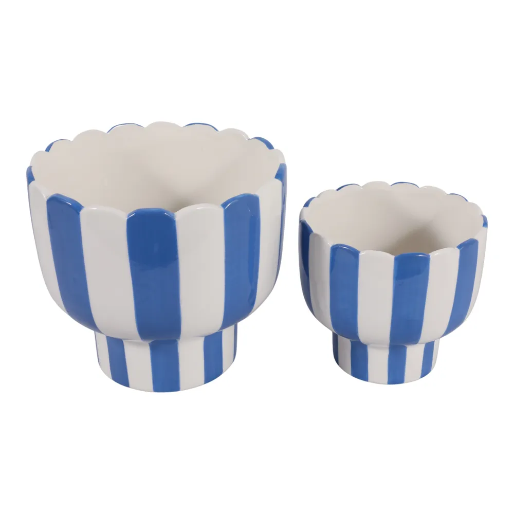 HARDYGROVE SET OF 2 BLUE PLANTER 7 (IN)