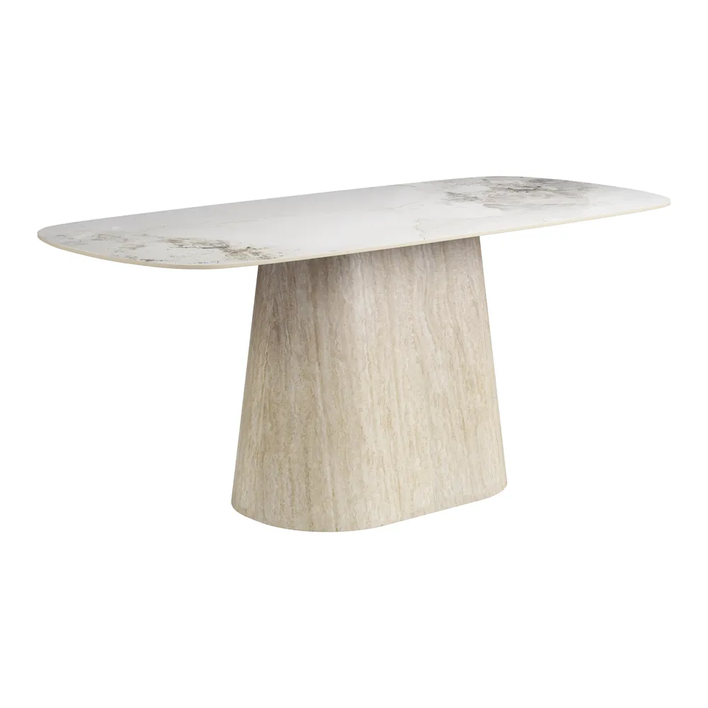 Nooka Dining Table White & Natural