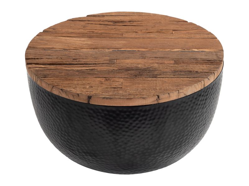 Duskan Storage Coffee Table Natural & Black 4