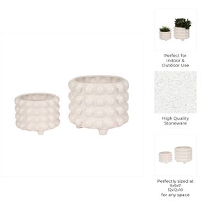 KIRBYHAM SET OF 2 WHITE PLANTER 10 (IN) 8