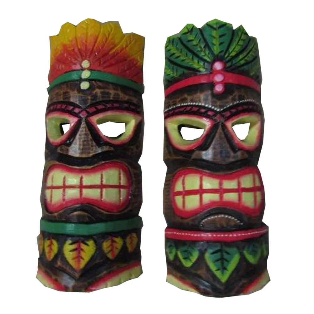 12" CLASSIC TIKI MASK 2-ASST