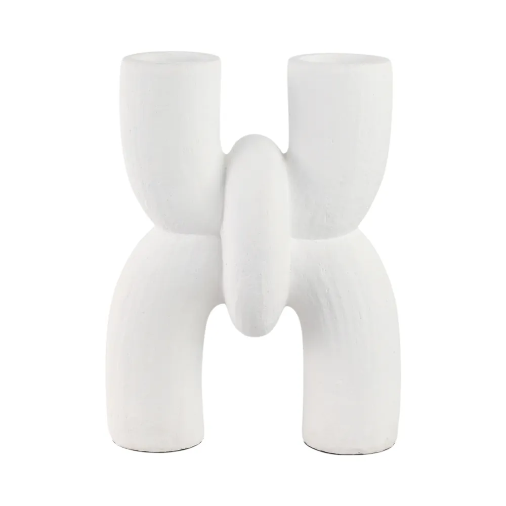STONEHAM WHITE VASE 15 (IN)