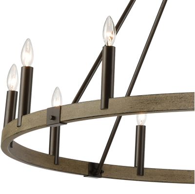 Transitions 50'' Wide 12-Light Chandelier - Oil Rubbed Bronze