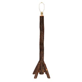 Hickory Log Floor Lamp without Lamp Shade - Natural