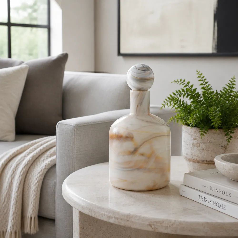 NEWTONGROVE GRAY GLASS VASE 13 (IN)