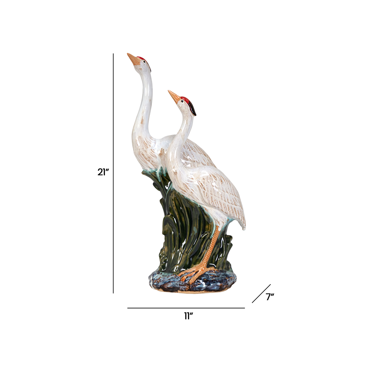 Gazing Herons Figurine 3