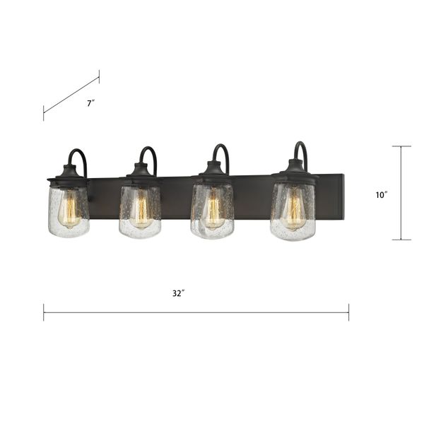 Hamel 32'' Wide 4-Light Vanity Light - Oil Rubbed Bronze