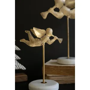 Set of 3 Tabletop Angels on Marble Bases 2