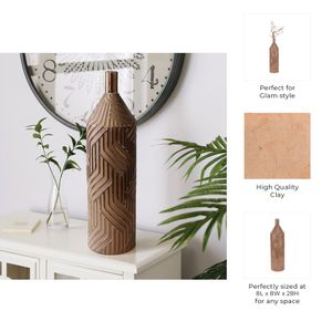 EATONPARK BROWN VASE 28 (IN) 9