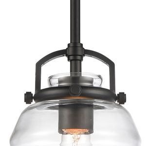 Current 8'' Wide 1-Light Mini Pendant - Matte Black 3