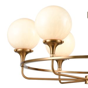 Beverly Hills 30'' Wide 6-Light Chandelier - Satin Brass 3