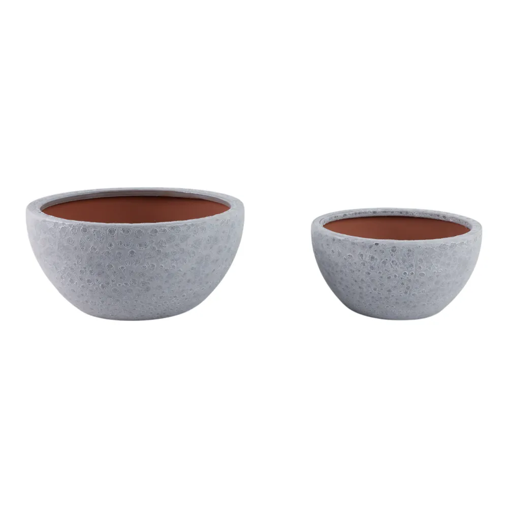 BYRONHAM SET OF 2 WHITE PLANTER 6 (IN)