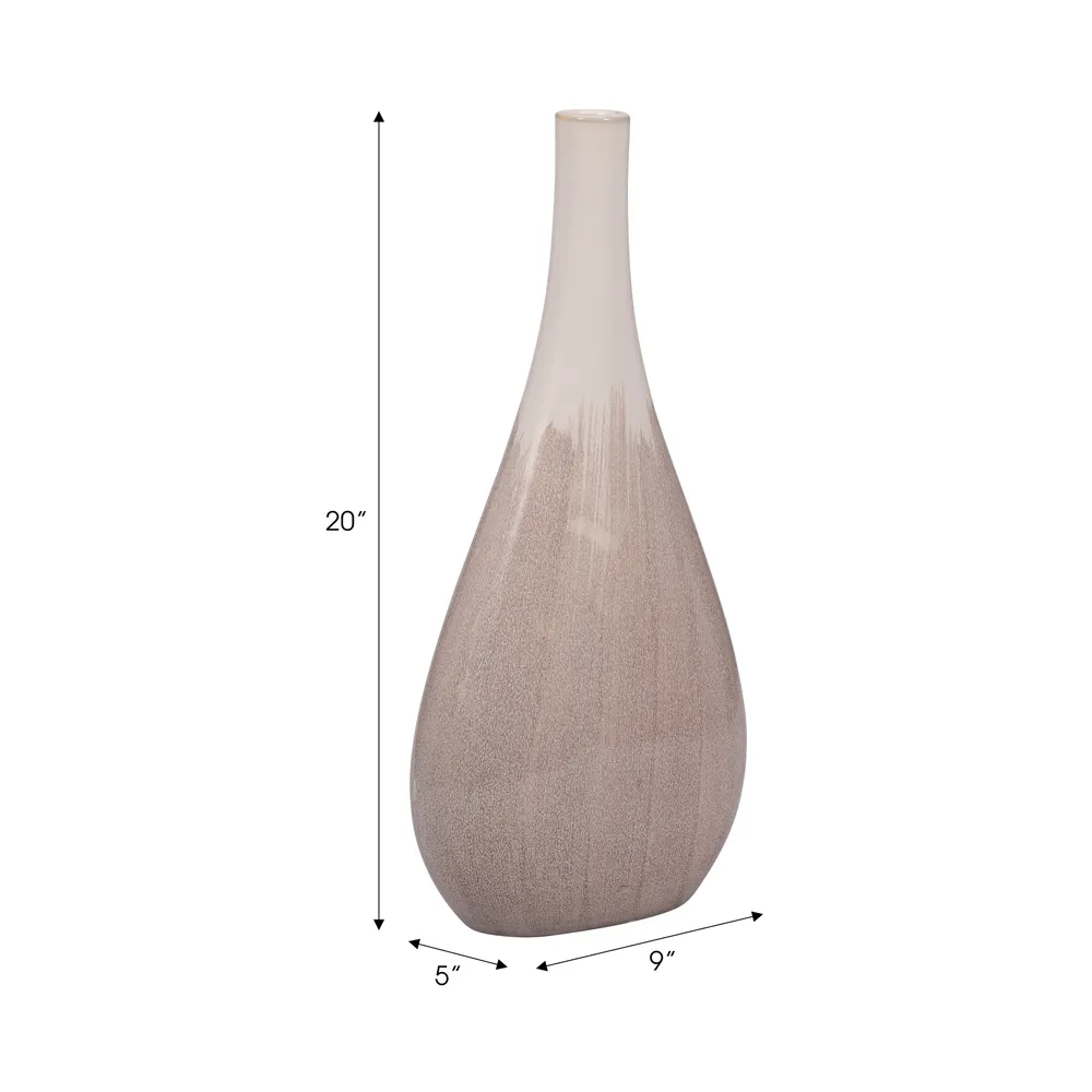 GASTONLAND WHITE VASE 19 (IN)