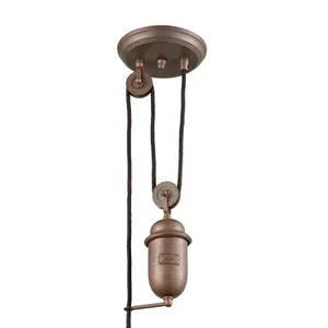 Farmhouse 14'' Wide 1-Light Pendant - Tarnished Brass 3