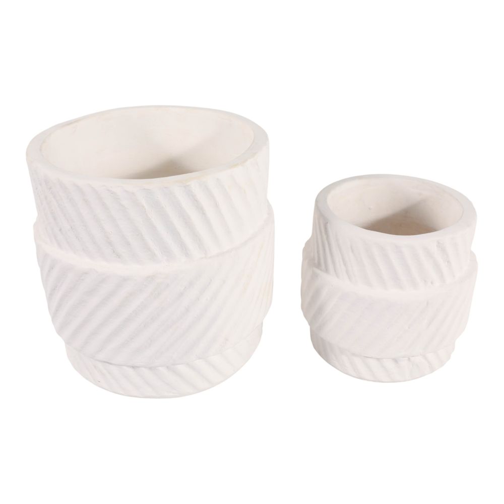 COLVINWICK SET OF 2 WHITE PLANTER 10 (IN)