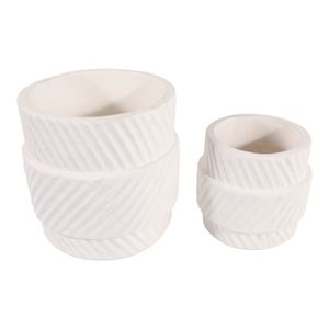 COLVINWICK SET OF 2 WHITE PLANTER 10 (IN) 6