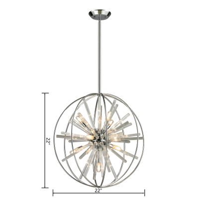Twilight 22'' Wide 10-Light Chandelier - Polished Chrome