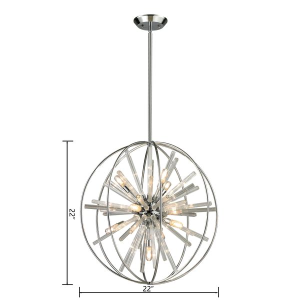 Twilight 22'' Wide 10-Light Chandelier - Polished Chrome