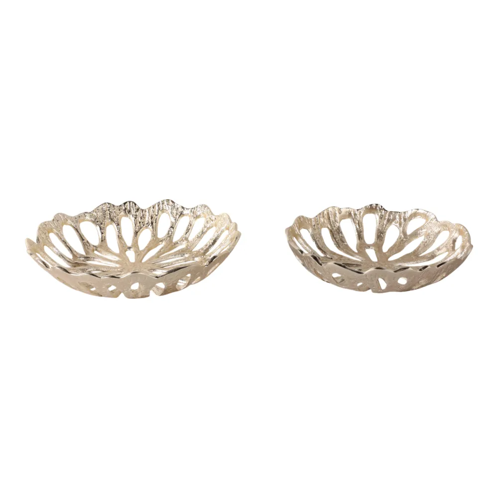 PEYTONWOOD SET OF 2 GOLD BOWLS 3 (IN)
